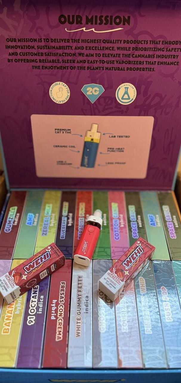 WEHI 2G Disposable WEHI 2G Disposable sets itself apart by combining high capacity, cutting-edge tech, and superior oil formulation in a sleek, easy-to-use device.