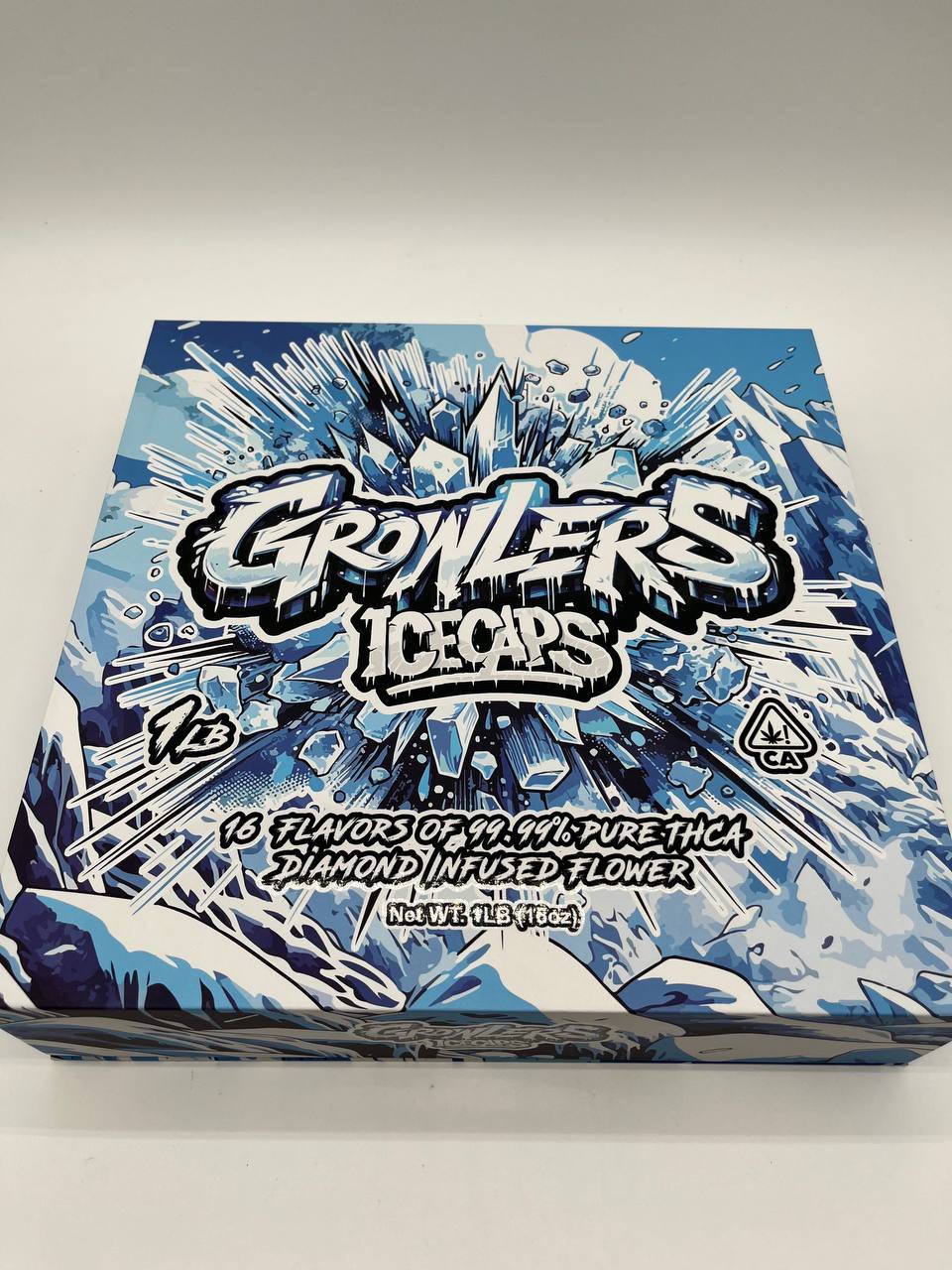 GROWLERS ICECAPS Unleash the frost! Discover a revolution in edibles with Growlers Icecaps Flover. Each pound contains 16 unique, THCA-infused flavors for a powerful and delicious experience.