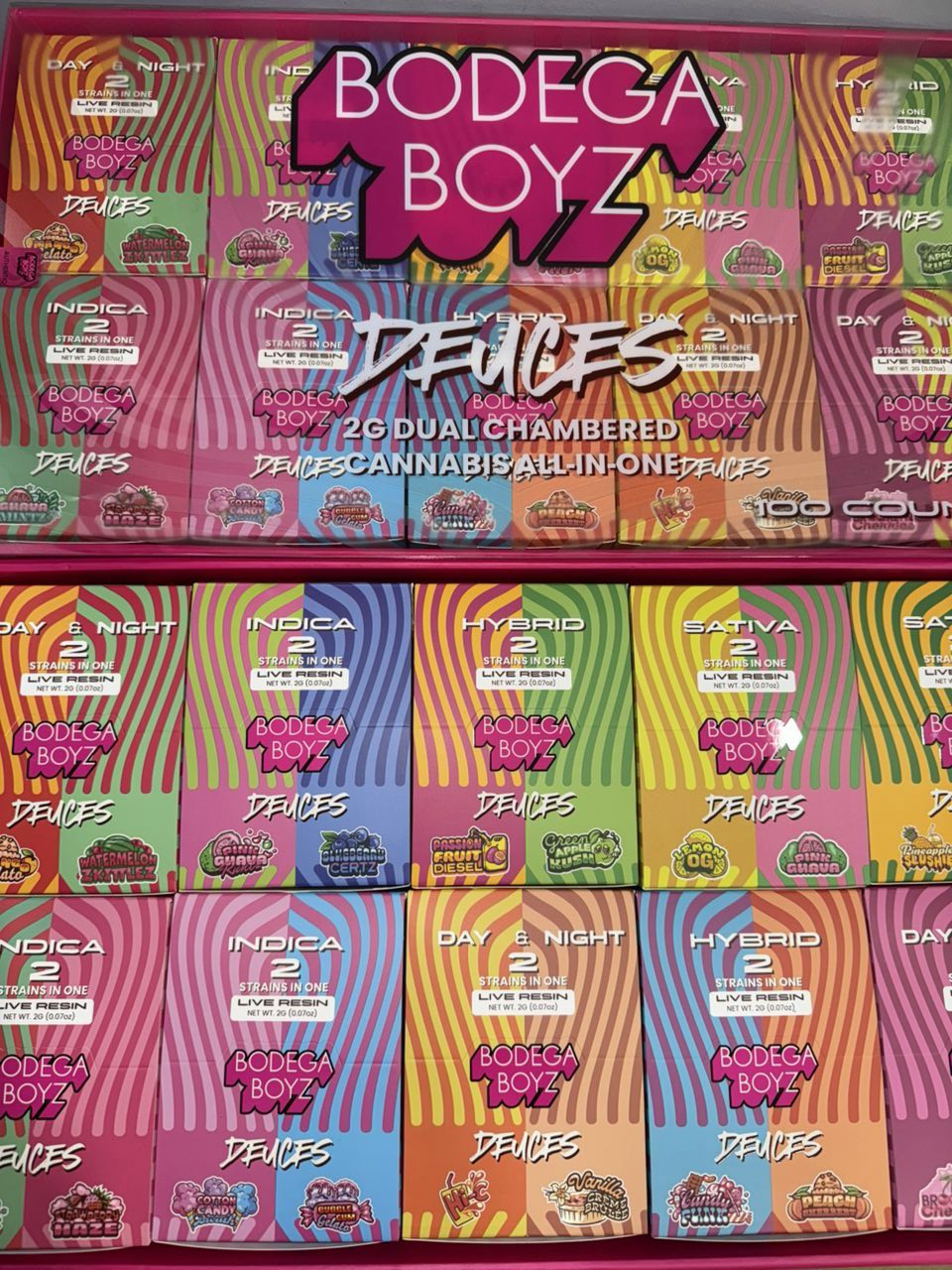 Bodega Boyz 2G Dual Chamber Disposable Experience ultimate vaping variety with the Bodega Boyz 2G Dual Chamber Disposable Vape.