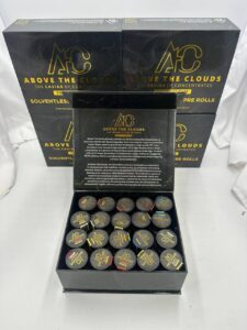 Above The Clouds Pre Rolls Solventless Mini | For the true connoisseur. Our mini "hash hole" pre-rolls feature a core of pure solventless concentrate, delivering unmatched flavor and a smooth, powerful experience.